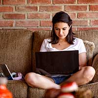 student with laptop