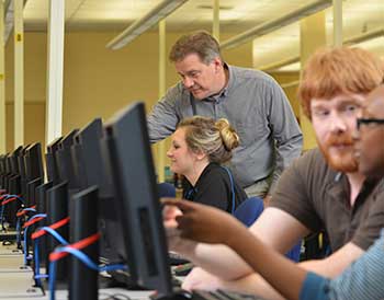 students in the computer lab